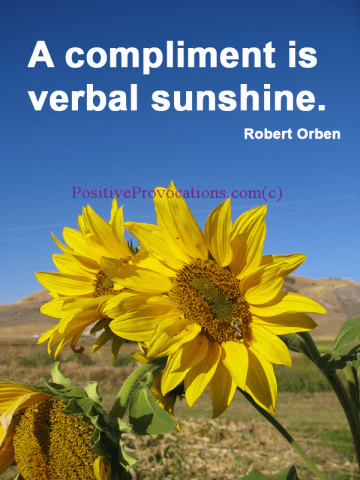 A-compliment-is-verbal-sunshine