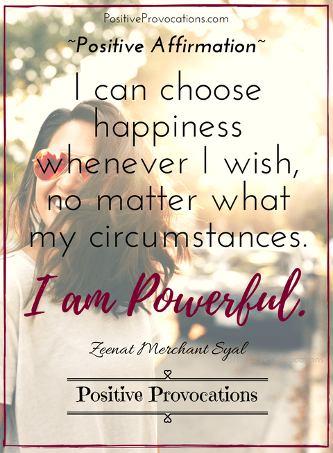 Positive affirmation